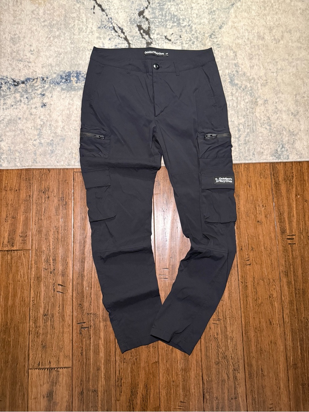 October’s Very Own OVO Black Multi Pocket Cargo Pants Size 33